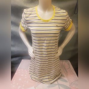 Tommy hilfiger dress size small. Yellow black and white striped.